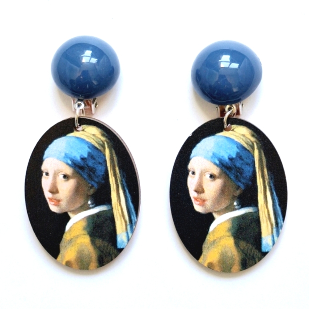 💎 3/$25 Ear Clips With Girl with a Pearl Earring